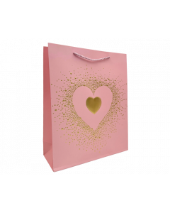Cadeautas Hart Roze Medium - Stijlvol verpakken met liefde