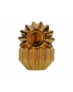 &nbsp;Pastry Cup Bloem Metallic Goud - Luxe Bakcups (50 stuks)