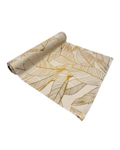 Deco Stof Velvet - Wit & Goud 
