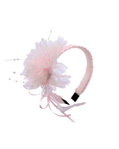 Diadeem Bloem Pastelroze