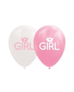 Ballonnen Girl - Roze & Wit