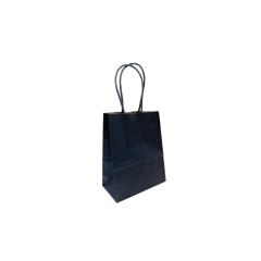 Papieren Mini Tasje Donkerblauw