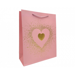 Cadeautas Hart Roze Medium - Stijlvol verpakken met liefde