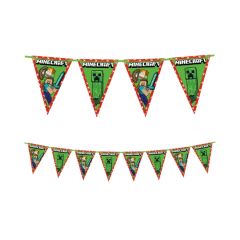 Papieren Vlaggenlijn Minecraft (9 vlaggen)