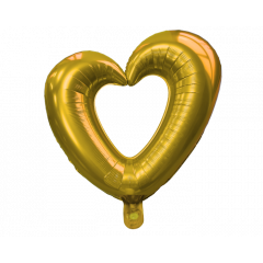 Folieballon Hart Frame Rood - 99x87cm