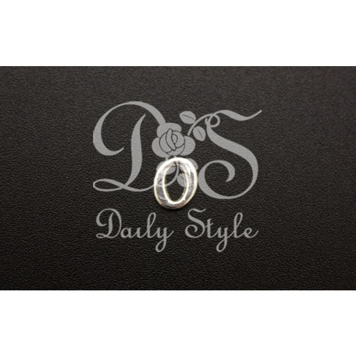 Sierletter/Cijfer 0 Zilver