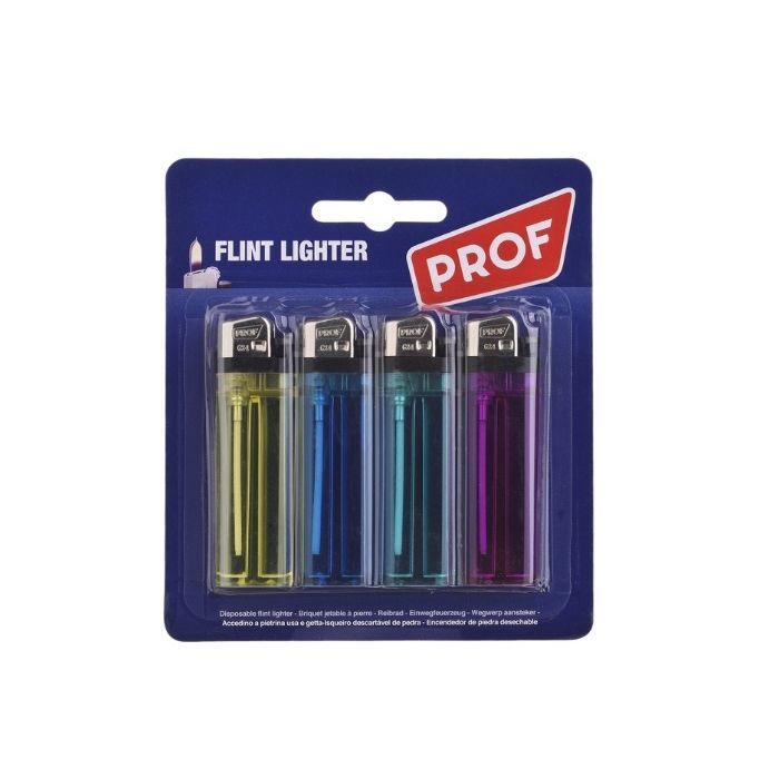 Aansteker Transparant PROF - 4 stuks