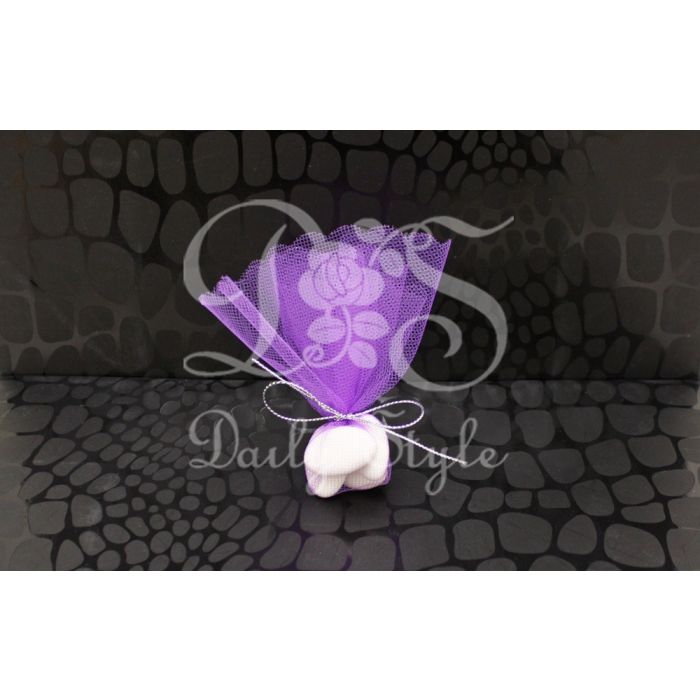 Tule Rondjes Kaal Ø24cm Paars