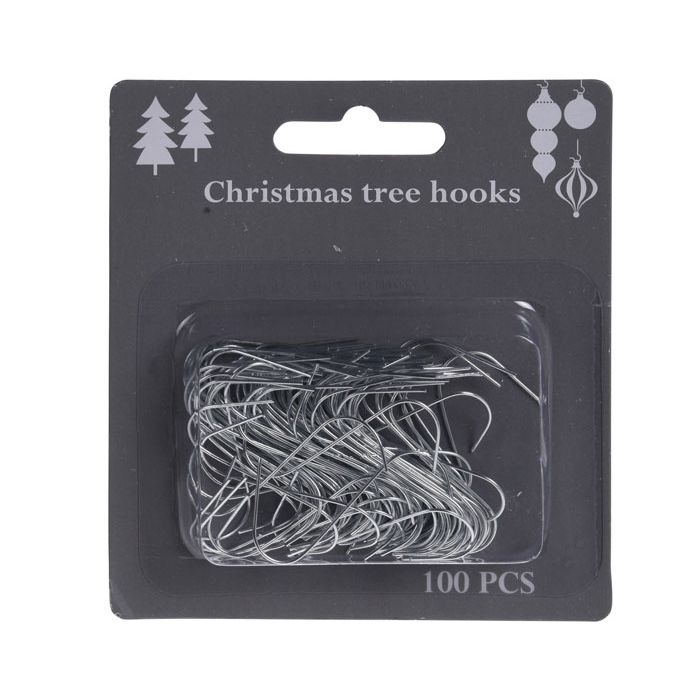 Kerstboomhaakjes Zilver - 100 stuks 