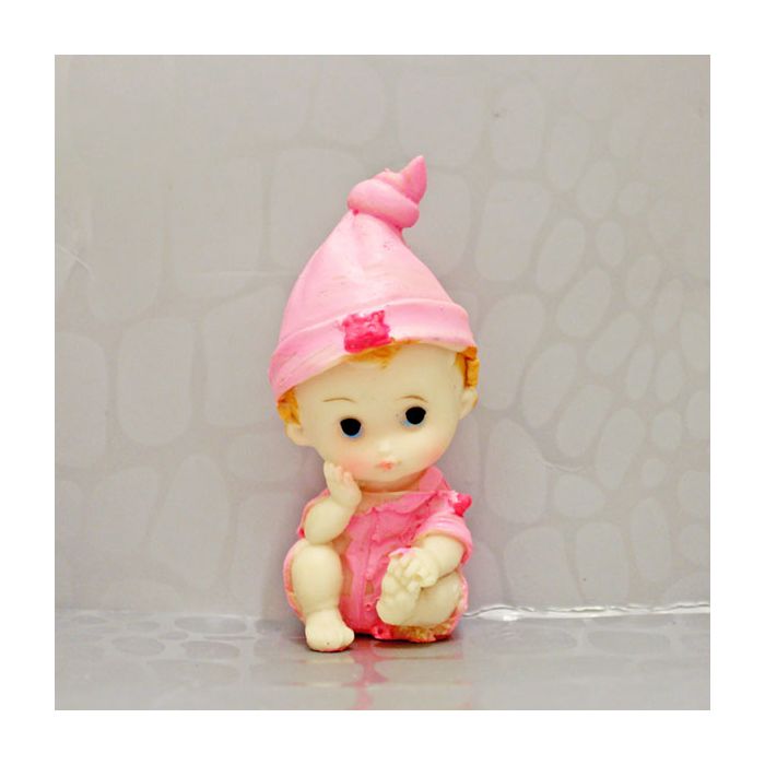 Babybeeldje Zittend Roze