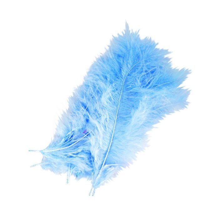 Decoratie Veren Blauw ± 50st