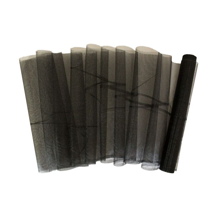 Decoratiestof Organza Zwart