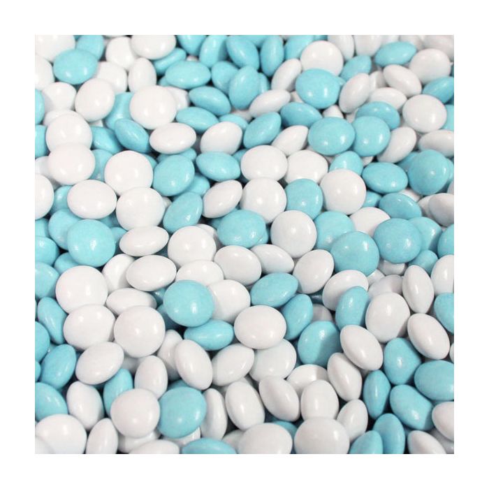 Chocolade Lentilles LichtBlauw/Wit