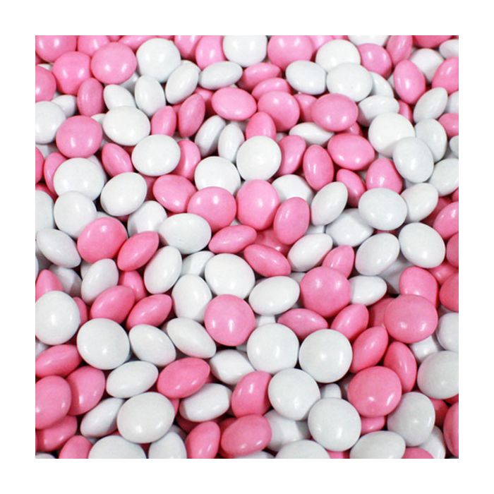 Chocolade Lentilles Roze/Wit