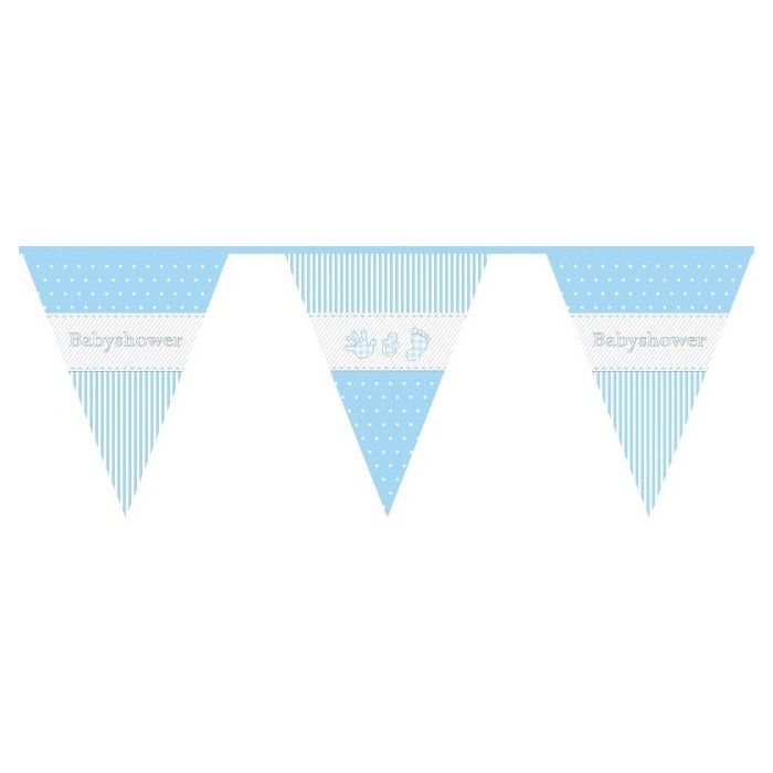 Vlaggenlijn Babyshower Blauw