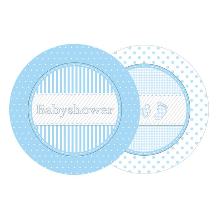 Dessert Bord 'Babyshower' Blauw