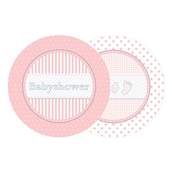 Dessert Bord 'Babyshower' Roze