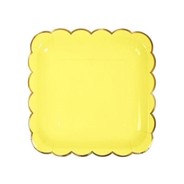 Dessert Bord 'Goldpastels' Geel