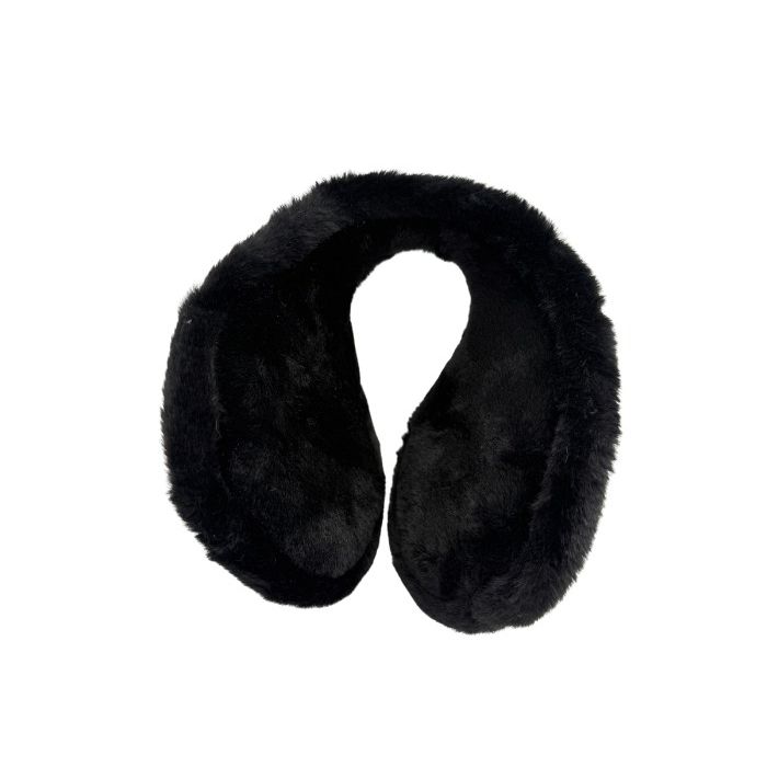 Oorwarmer Fluffy Zwart
