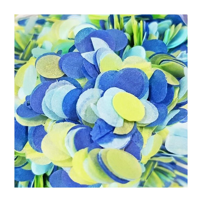 Zijdevloei Confetti Blauw