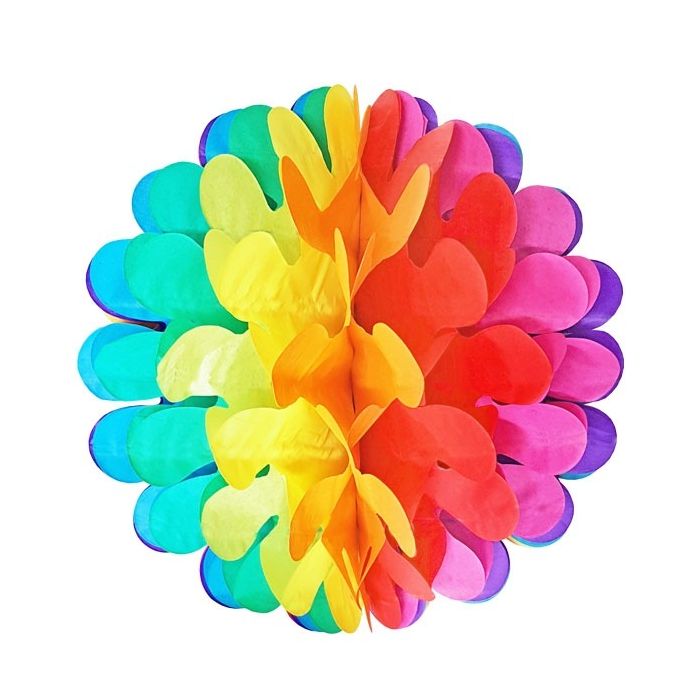 Honeycomb PonPon Ø28cm Mix