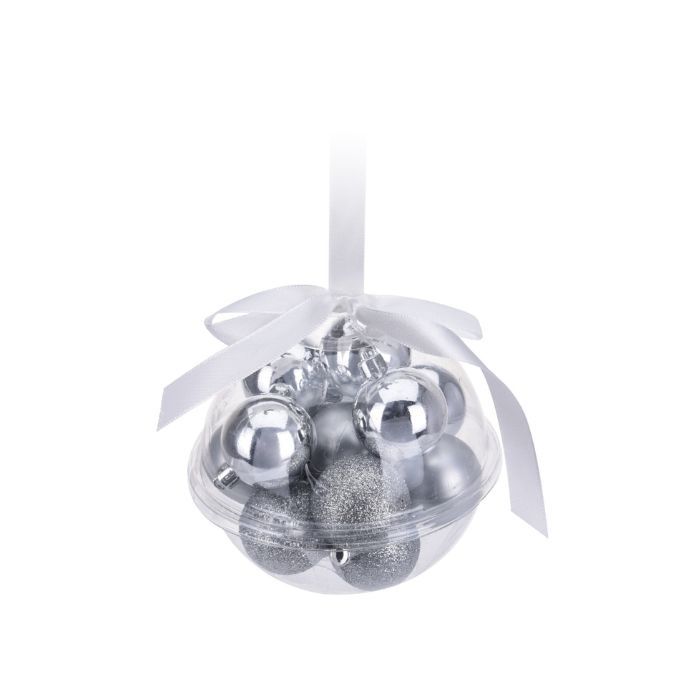 Mini Kerstballen Zilver