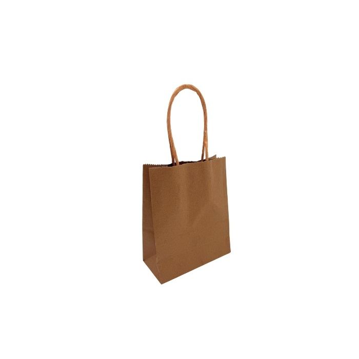 Papieren Mini Tasje Kraft Bruin