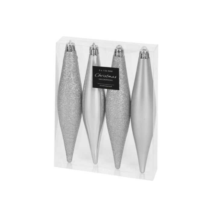 IJspegels hangdecoratie zilver