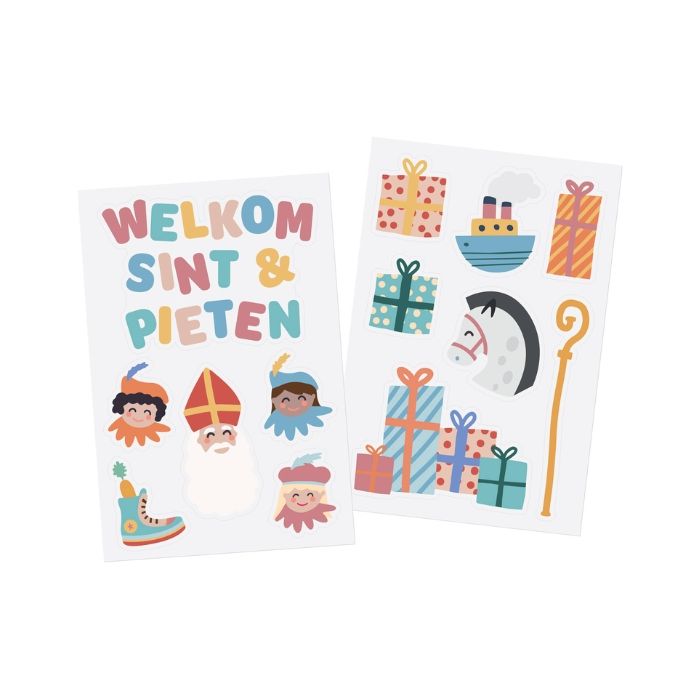 Raamstickers Welkom Sint & Pieten