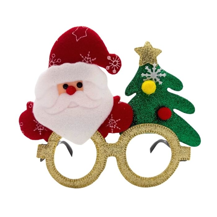 Kerstbril Kerstman & kerstboom