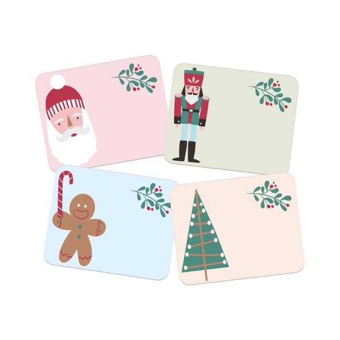 Naamstickers Kerst - Holly Jolly
