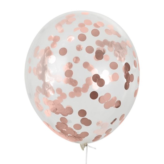 confetti ballon roségoud