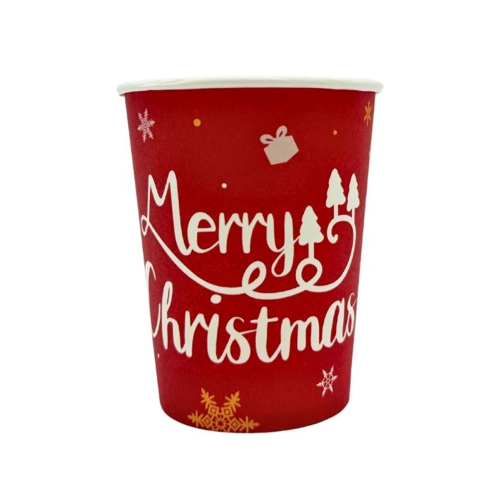 Bekers Merry Christmas Rood - Feestelijke Kerstbekers