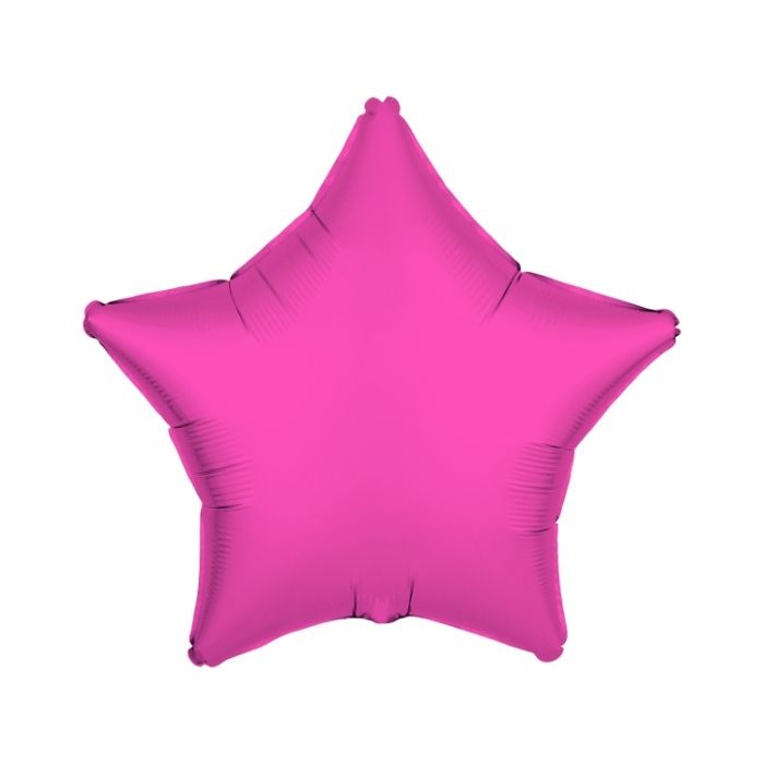 Folieballon Ster Neon Roze 