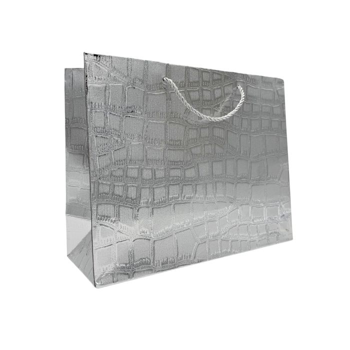  Cadeautas Metallic Zilver Medium - Voeg Luxe Toe aan Jouw Gift!