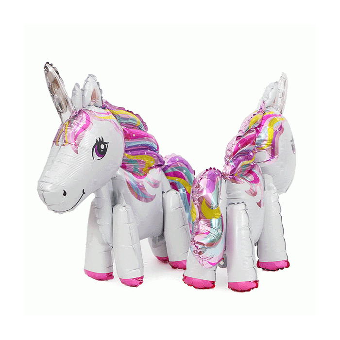 3D Folieballon Unicorn Regenboog