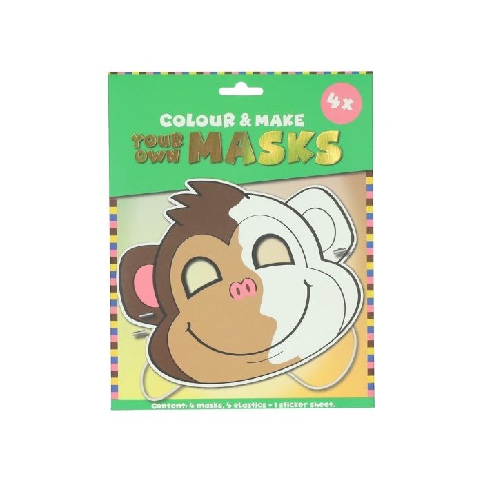 Kleur je eigen masker Aap