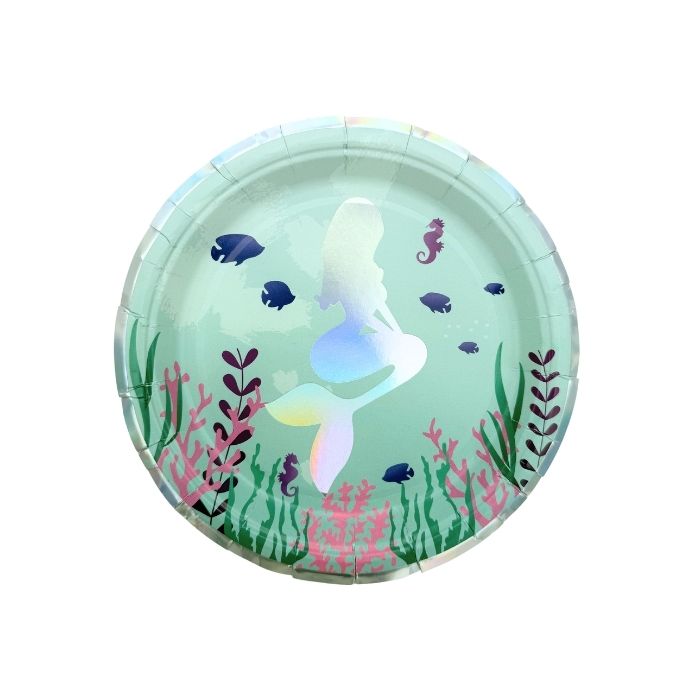 Bordjes Zeemeermin - 18cm - 8 Stuks