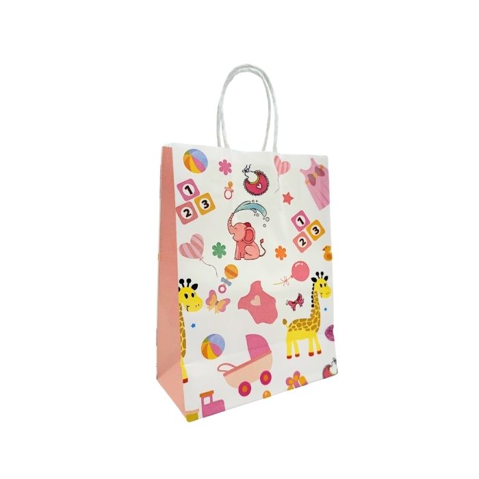 Cadeautasjes Baby Meisje - Roze - 6 stuks