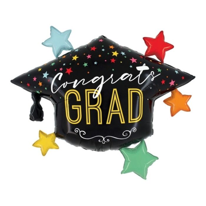 Folieballon Congrats Grad Hoed