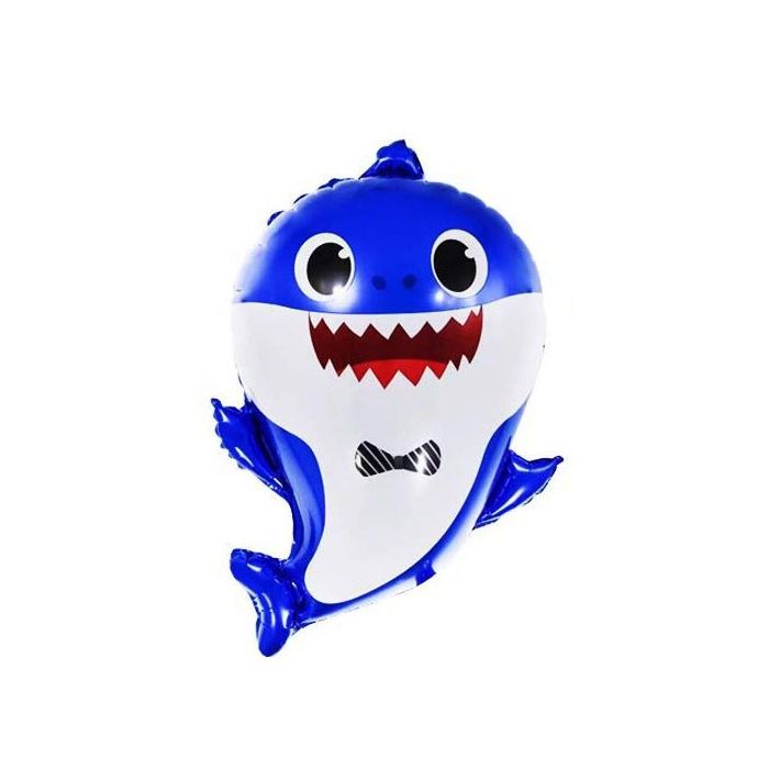Folieballon Baby Haai Blauw
