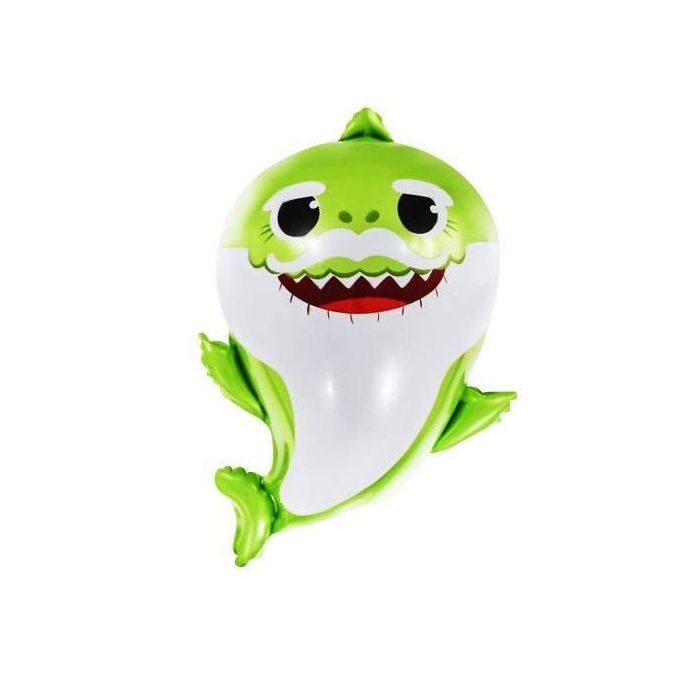 Folieballon Baby Haai Groen