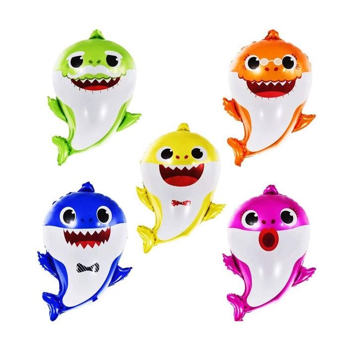 Folieballonnen Baby Haai (5st) 