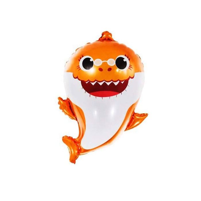Folieballon Baby Haai Oranje