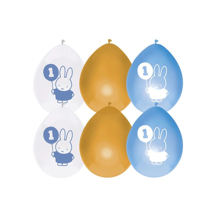 Ballonnen Nijntje Blauw 1 jaar