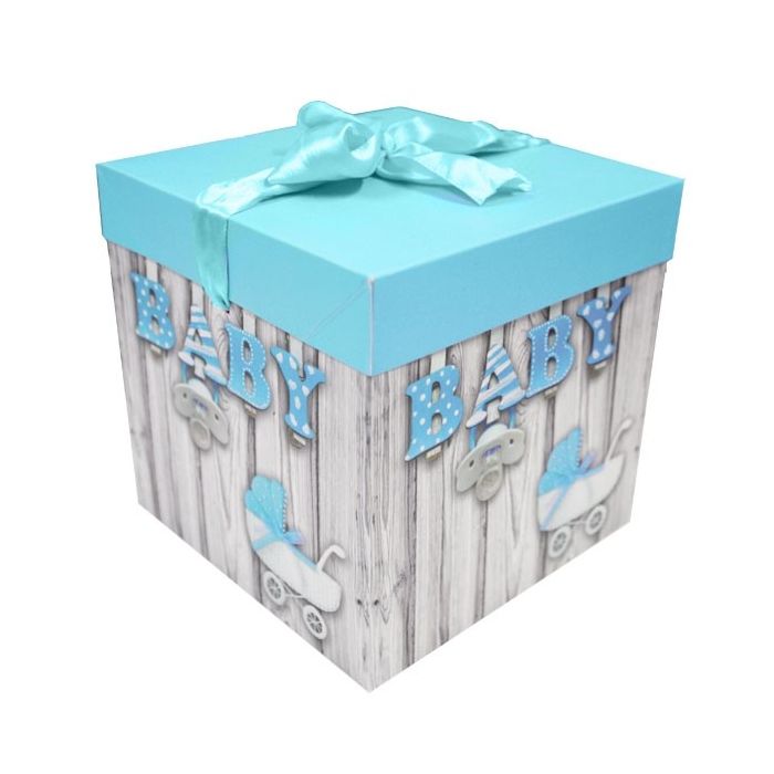 Cadeaudoos Baby Blauw 15x15x15CM 