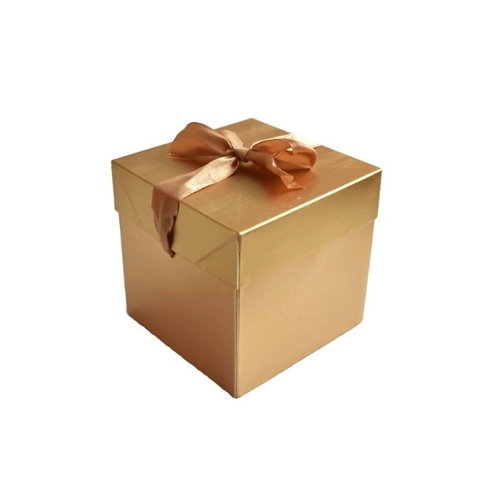 Cadeaudoos Goud met gouden strik 10cm