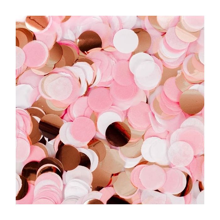 Zijdevloei Confetti Roze/Roségoud (15g)