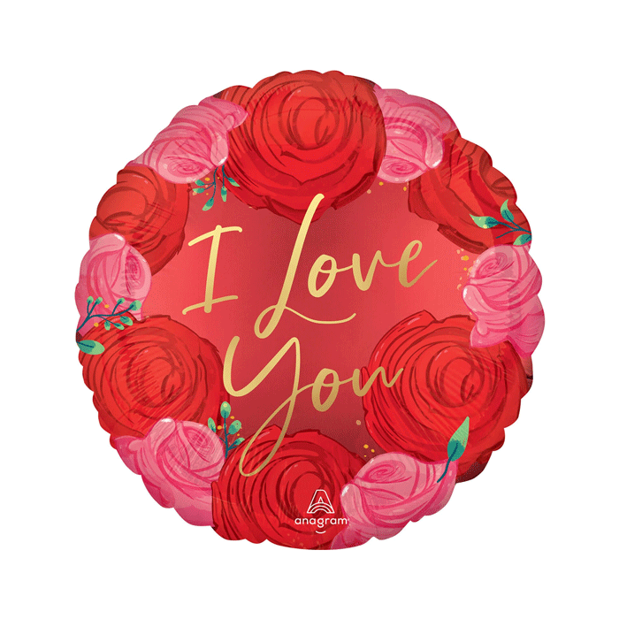 Folieballon I Love You Rozen Satin Luxe