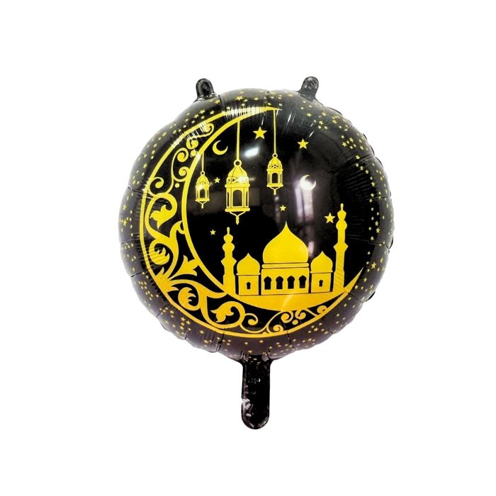 Folieballon halve maan met lantaarns